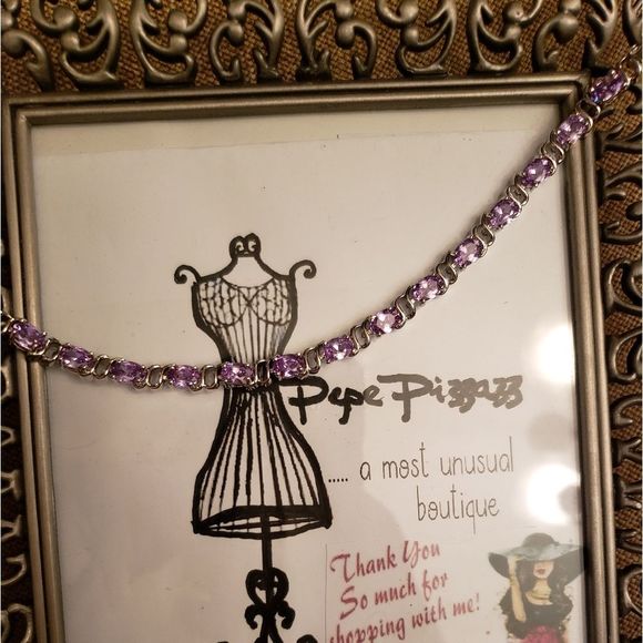 18KWGP Tanzanite tennis bracelet - Picture 2 of 8